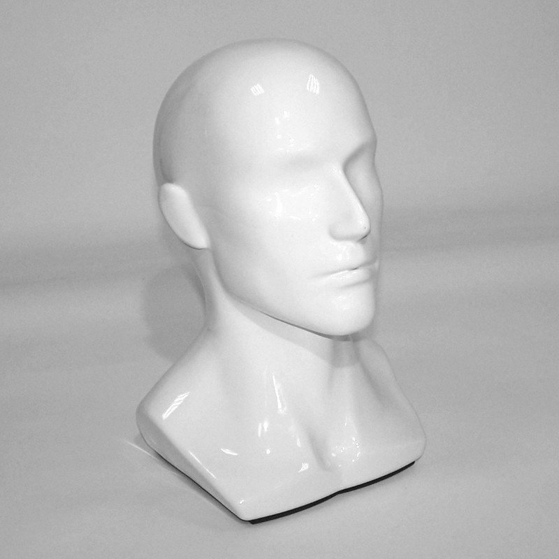 Голова мужская ,белая глянцевая Г-402 (белая) S 0