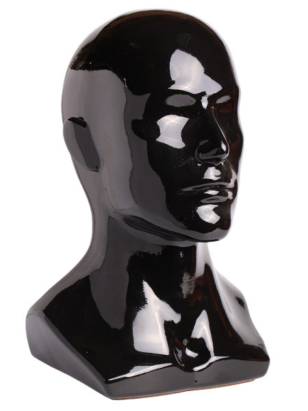 Голова мужская глянцевая Г-402 (черная) S