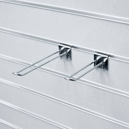 Крючок двойной на экономпанель,(метал/хром) 150 mm 0