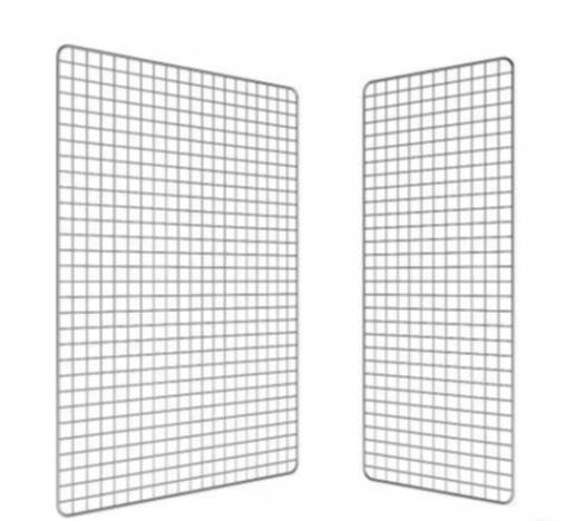 Решетка торговая хром, 1900х400 mm, 7/3 mm, ячейка 50*50 mm 0